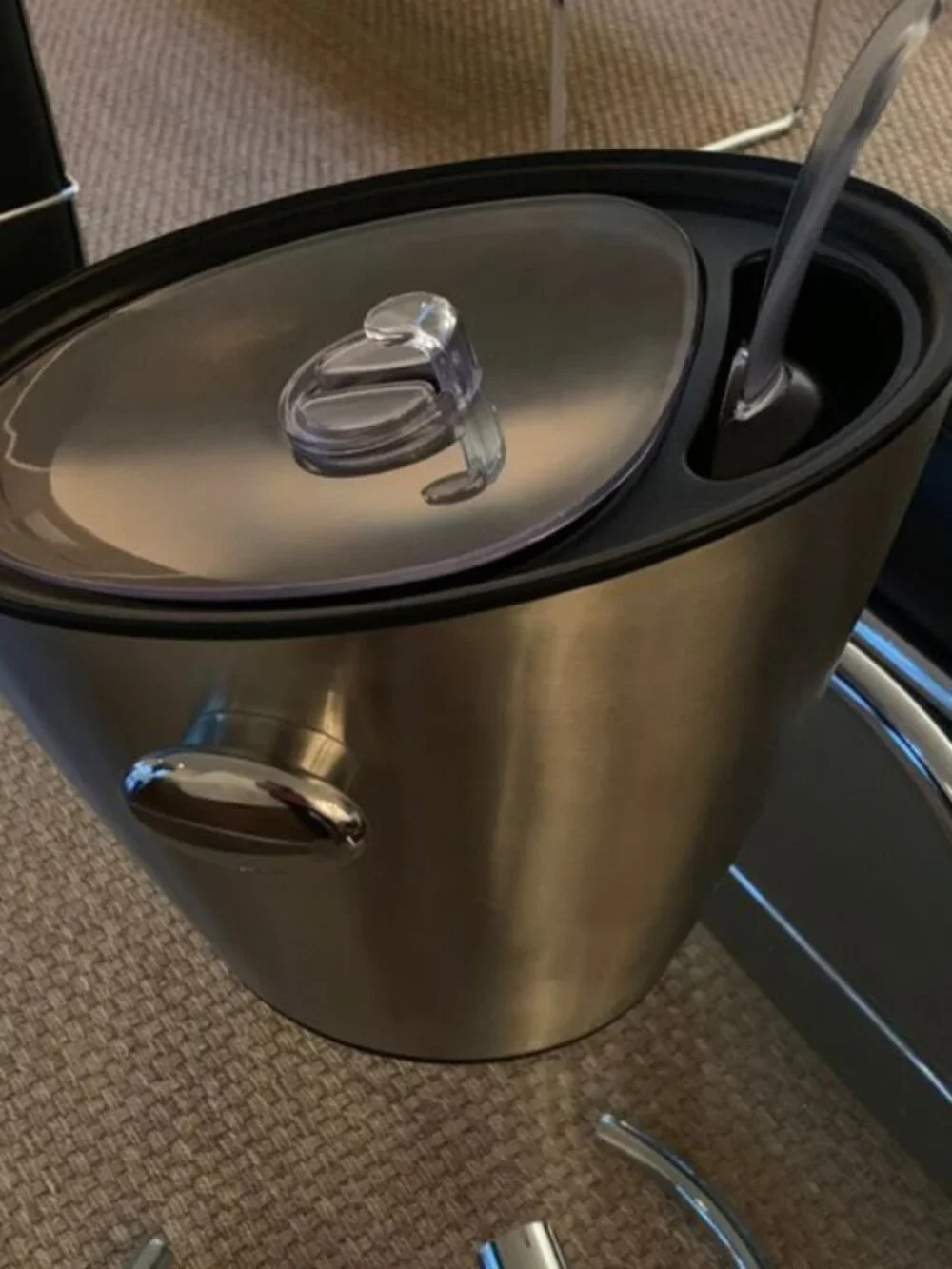 MCM Retro Michael Graves Design Stainless Steel Ice Bucket w/Lid & Scoop